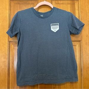 Kids Short Sleeve Blue Tee with Pocket Design